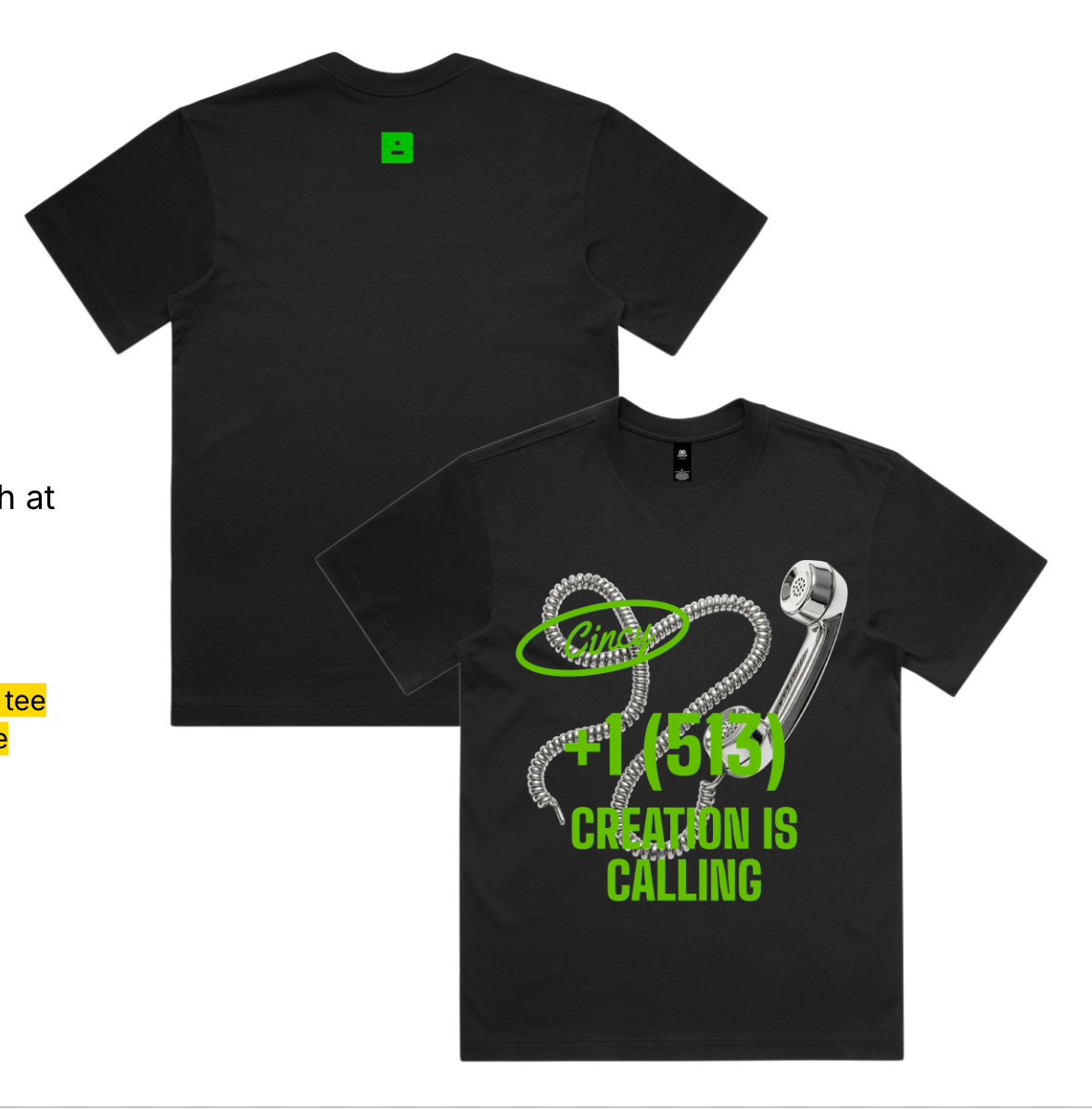 Creation is Calling T-Shirt